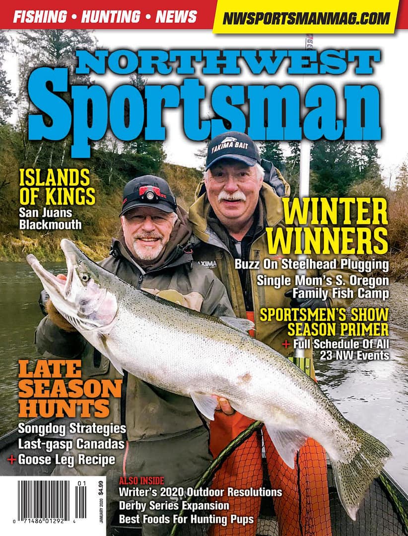 Terry Mulkey and client on the cover of Northwest Sportsman Magazine